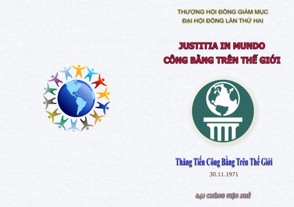 Văn Kiện Justitia in Mundo - Công Bằng Trên Thế Giới