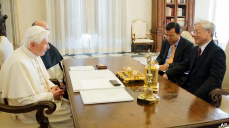 Đức Thánh Cha Bênêđíctô XVI Tiếp Kiến Tổng Bí Thư Nguyễn Phú Trọng