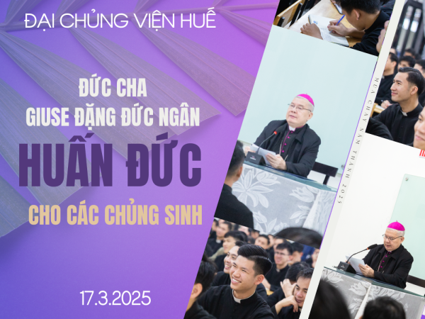 ĐCV Huế: Đức Cha Giuse Đặng Đức Ngân Huấn Đức Cho Các Chủng Sinh